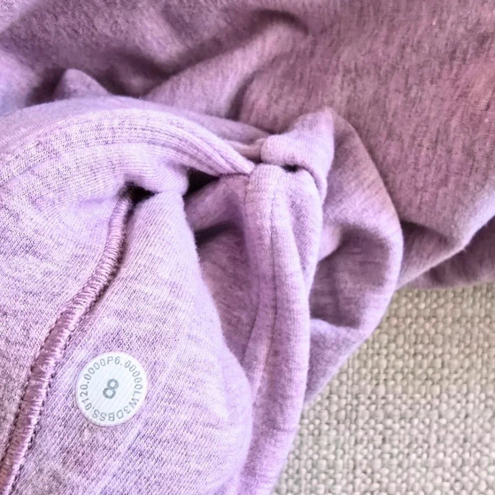 Lululemon Find Your Unwind Pullover Heathered Pink Taupe W3DBSS Size 8